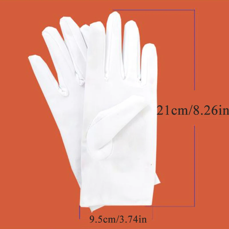 1 Pair Solid Color Spandex Sunscreen High Elasticity Etiquette Thin Short Gloves For Women Men Unisex Female Five Finger |
