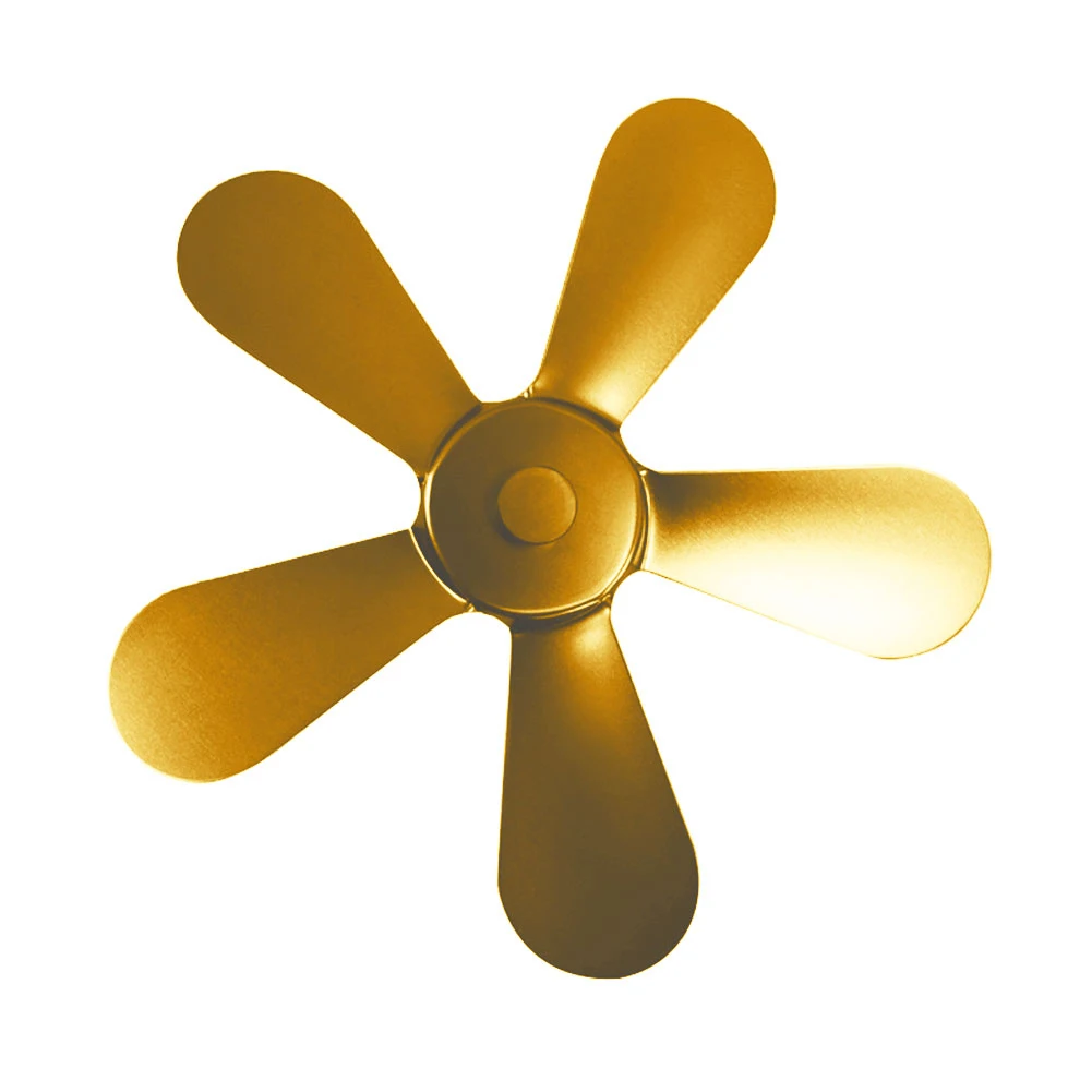 

Aluminum Alloy Stove Fan Blade Heat Powered 5 -blade Stove Fan Blade Winter Wood Log Burning Heat Distribution Stove Fan Blade