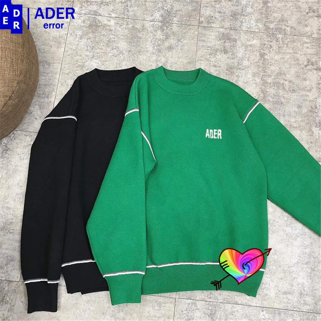 

Свитер-маска Ader 2021 для мужчин и женщин, высококачественные цветные пуловеры с зажимом для шитья, трикотажные хлопковые свитеры с логотипом ...