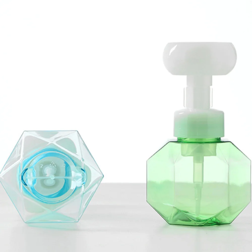 

2Pcs Creative Flower Shape Foaming Bottles Transparent Facial Cleanser Container