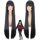 100 см Kakegurui Yumeko Jabami Косплей парики черные прямые термостойкие синтетические волосы Perucas Косплей парик