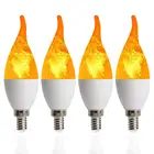 Светодиодная лампа с эффектом пламени, 9 Вт, E27, E26, E14, E12, 85-265 в