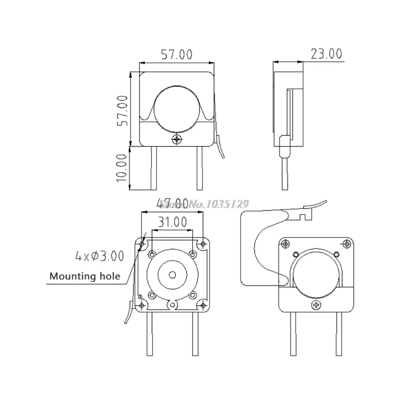 

1PC Mini Peristaltic Pump Head With Tube Small Flow Stepper Motor Dropship