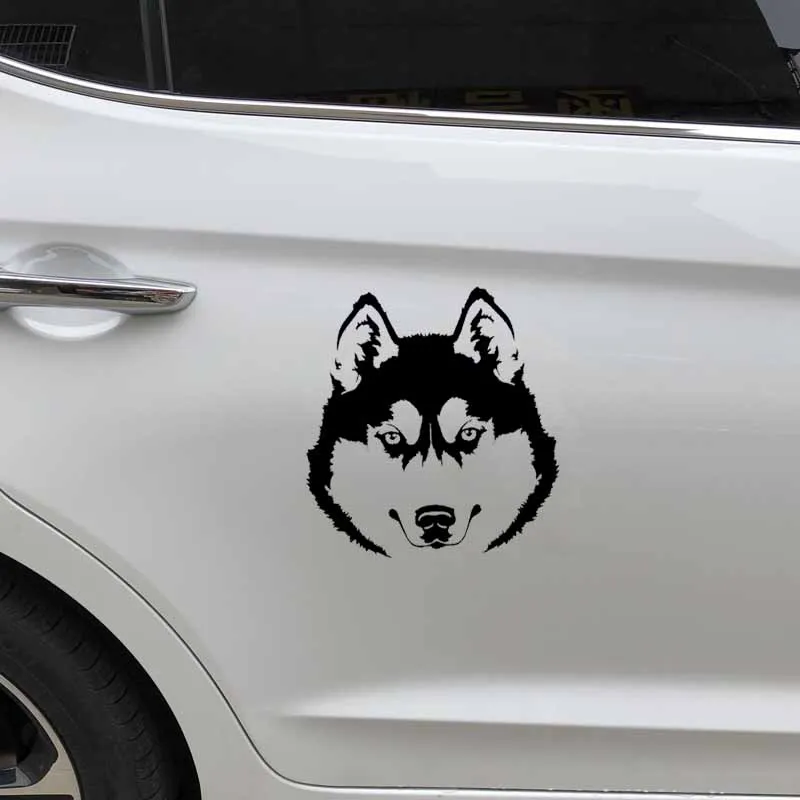 DAWASARU Husky Head собака животные наклейки для автомобиля художественная роспись