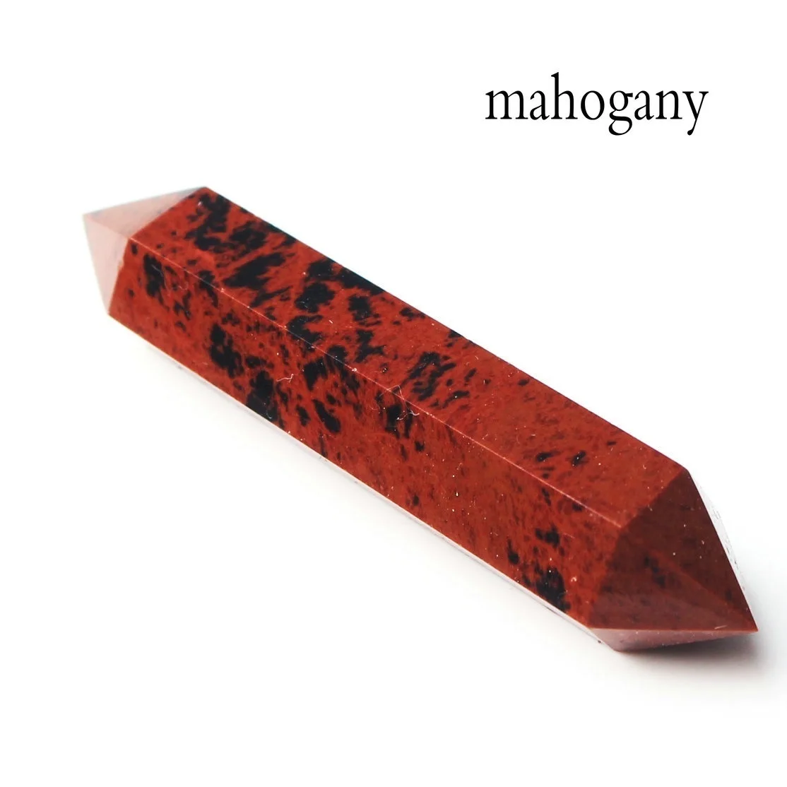 Mahogany obsidian 1 шт. 55-60 мм натуральный голубой песчаник Кристалл обелиска DT лечебный Жезл Рейки подарок, ожерелье с подвеской - Цвет: Mahogany obsidian