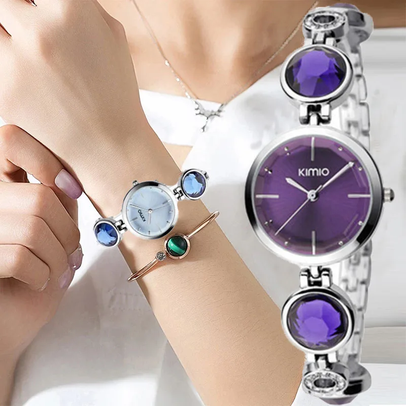 Часы KIMIO женские водонепроницаемые люксовый бренд простые кварцевые