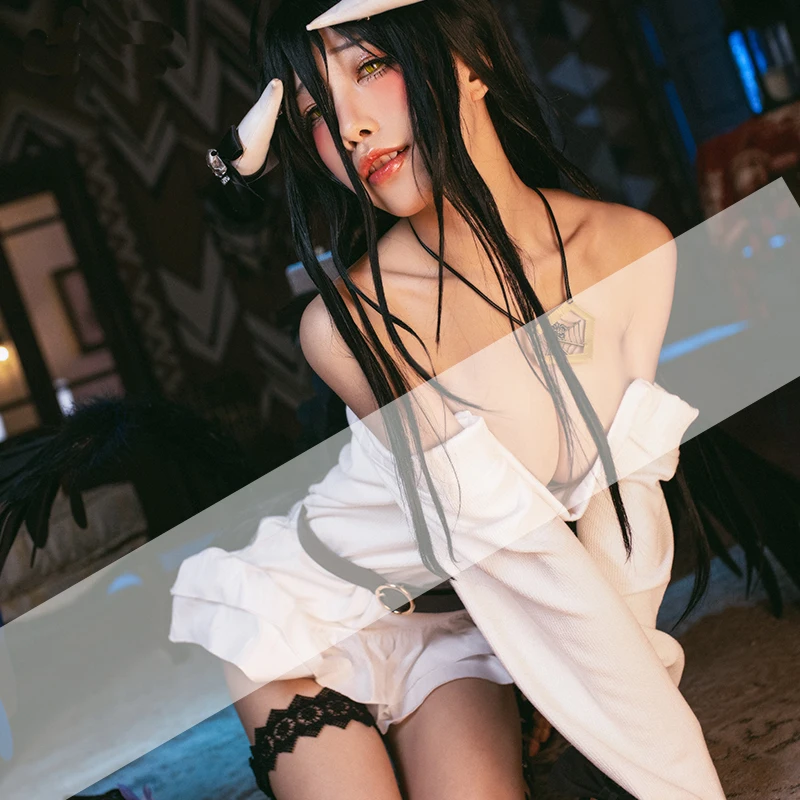 Женский костюм для косплея белый свитер женский сексуальный парик Хэллоуина