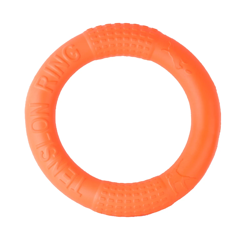 

Dog Training Toys Flying Discs Ring Outdoor Fitness Tool Interactive Pet Toys Rubber Tug Ring Dental Chewing Biting Chasing Toy