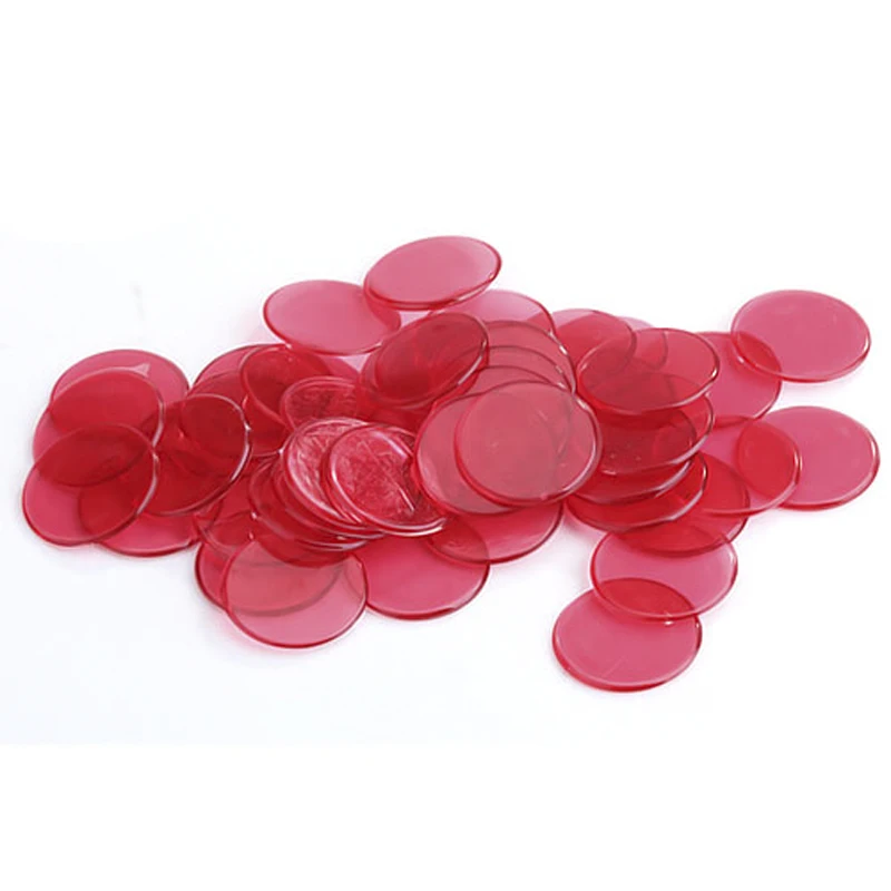 2x100pcs ct 3/4 дюйма Пластиковые чипсы для бинго детская игра | Спорт и развлечения