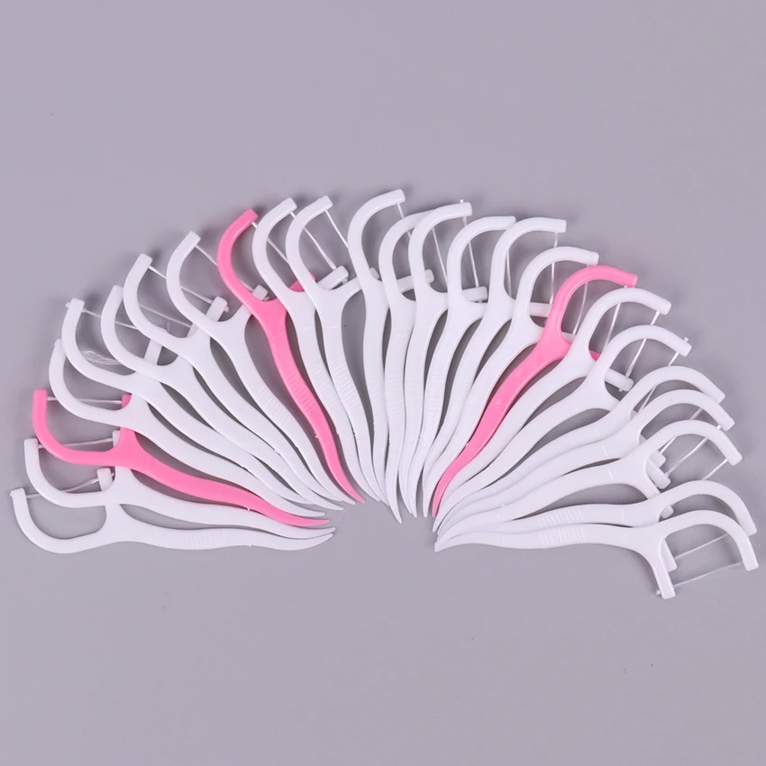 25PCS/Pack Dental Floss Picks Teeth Toothpicks Stick Oral Care Tooth Stain Remove Hygiene Clean | Красота и здоровье