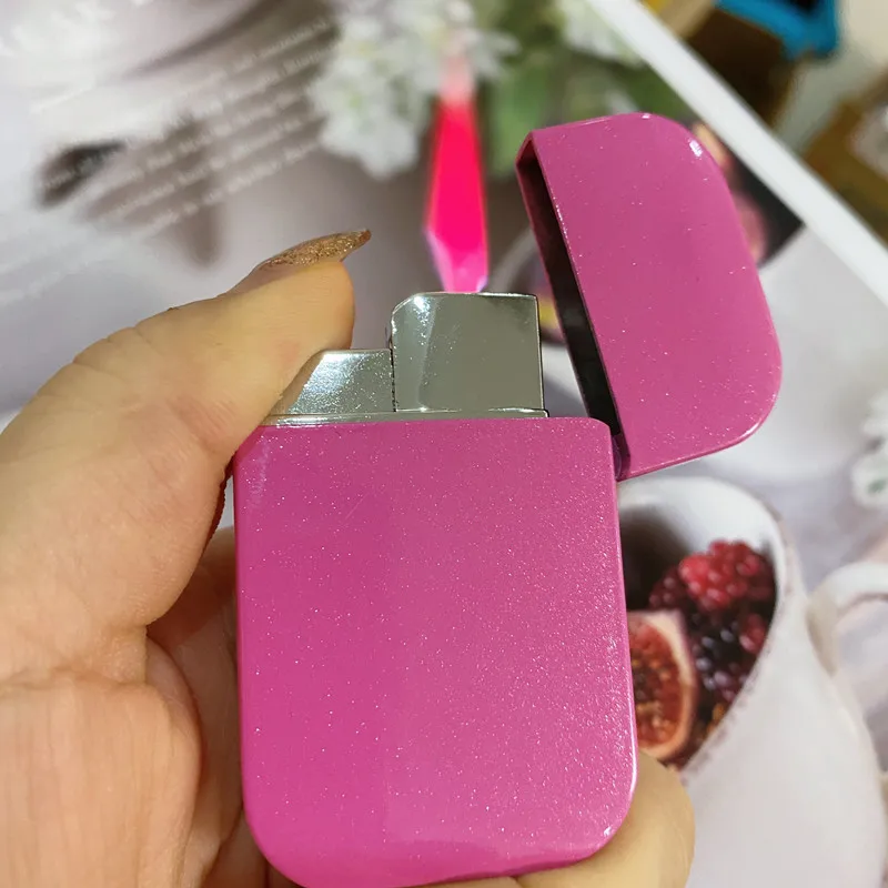 Бутановая Зажигалка креативная зажигалка с розовым пламенем портативная