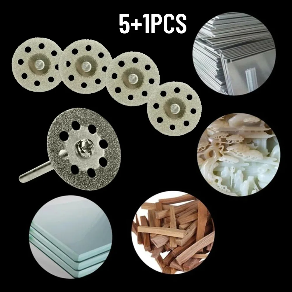 

5Pcs Circular Saw Blades 22mm Cutting Wheel Discs With 1Pc Mandrel Set Rotary Tool For Wood Plastics Cutting