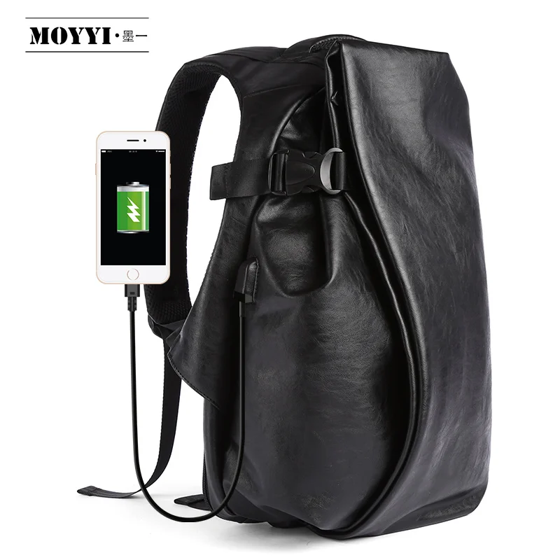 

Мужской рюкзак USB заряд рюкзак для путешествий с отделением для лэптопа, рюкзаков, черного цвета, на 14 дюймов кожаный мешок школы Мужской в в...
