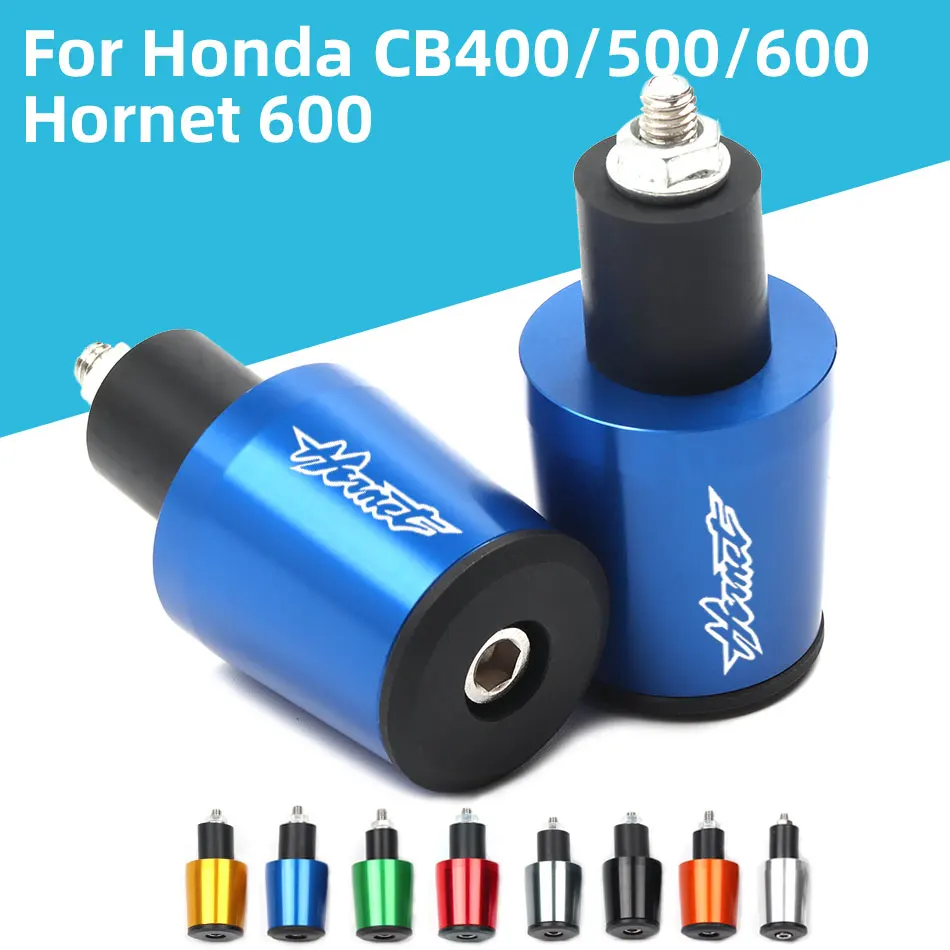 

With Logo 8 Colors For Honda CB400 CBR CB500 CBF600 CB600 Hornet 600 7/8'' 22mm Motorcycle CNC Handlebar Grips Bar Cap End Plug