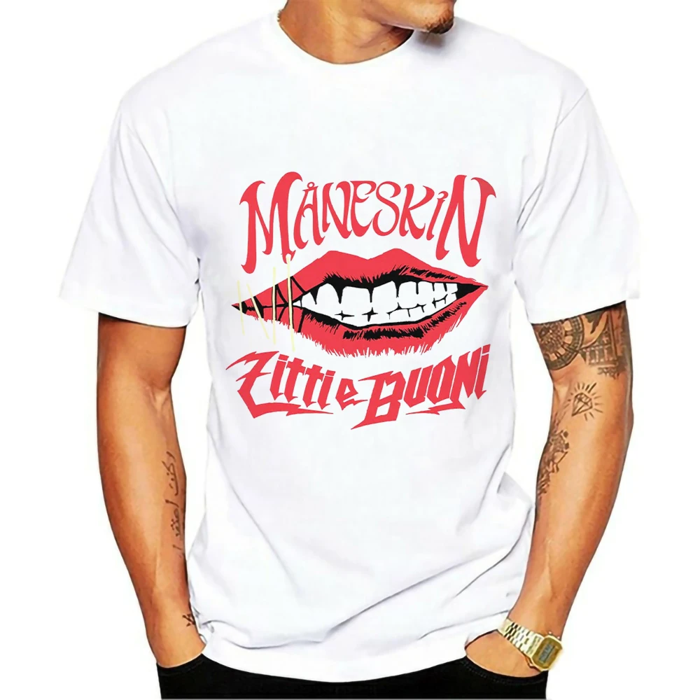 

New Arrival Maneskin Shirt Damiano David Maneskin T-Shirt Maneskin Zitti E Buoni Unisex T Shirt Rock Band Maneskin Shirt Man