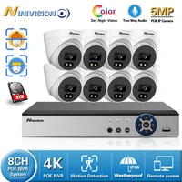 h 265 4k cctv ip security camera system 8ch 16ch poe nvr kit 8ch 5mp outdoor two way audio video surveillance camera system set