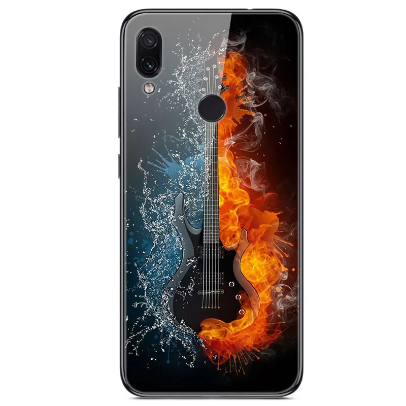 37 Для Xiaomi Redmi Note 7 Чехол из закаленного стекла твердая задняя крышка для Xiomi Redmi Note7 мягкий чехол для телефона бампер на Redmi Note 7 Pro - Цвет: 37