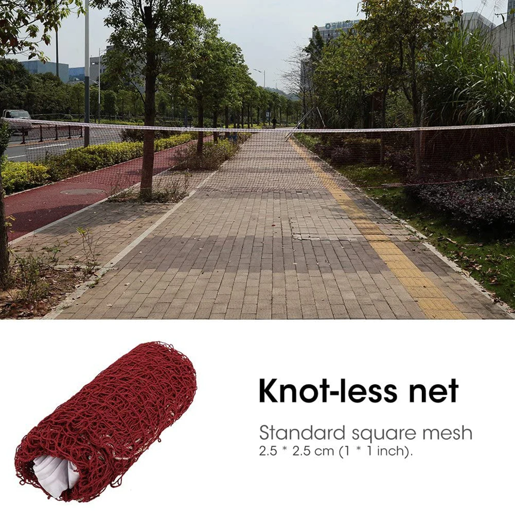 

Badminton Net Outdoor Sports Net Standard Training Mesh Net Adjustable Foldable Regulation Nets for Outdoor Sports Red