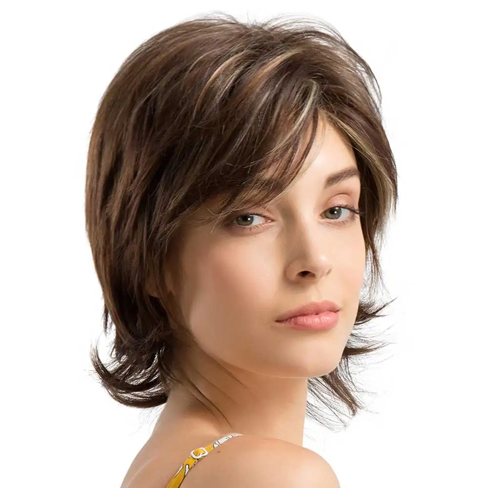 Новый роскошный Стильный Нежный парик из человеческих волос Дамская косая