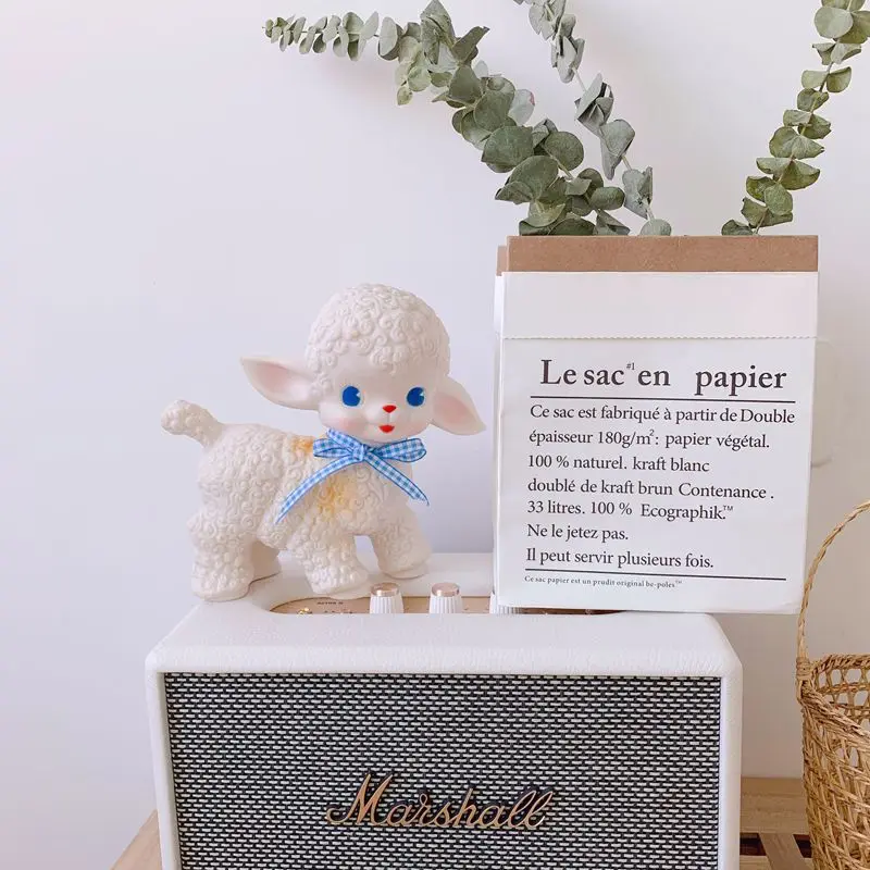 Винтажные игрушки из ягненка милые кукольные животные Showa украшение для комнаты