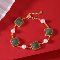 bastiee pearl bracelet femme silver 925 jewelry jade golden plated miao hmong handmade sweet luxury gifts