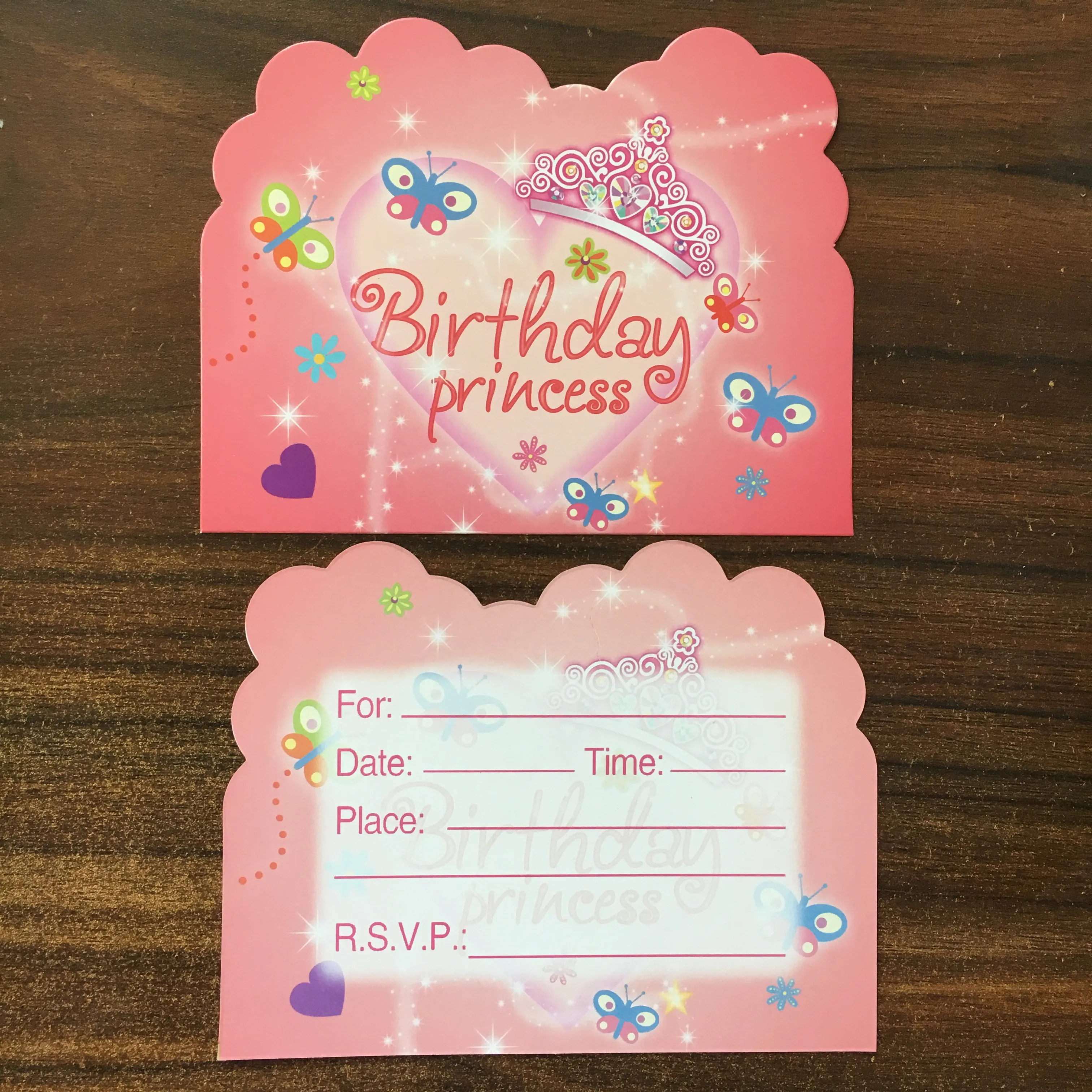 6 пригласительных открыток и конвертов на 1 й день рождения Детские праздничные