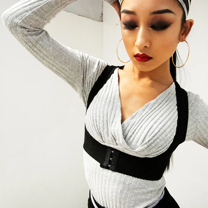 

Latin Dance Practice Tops Female Adult Sports Underwear Professional Dancing Vest Rumba Tango Samba Training Clothes DWY4785