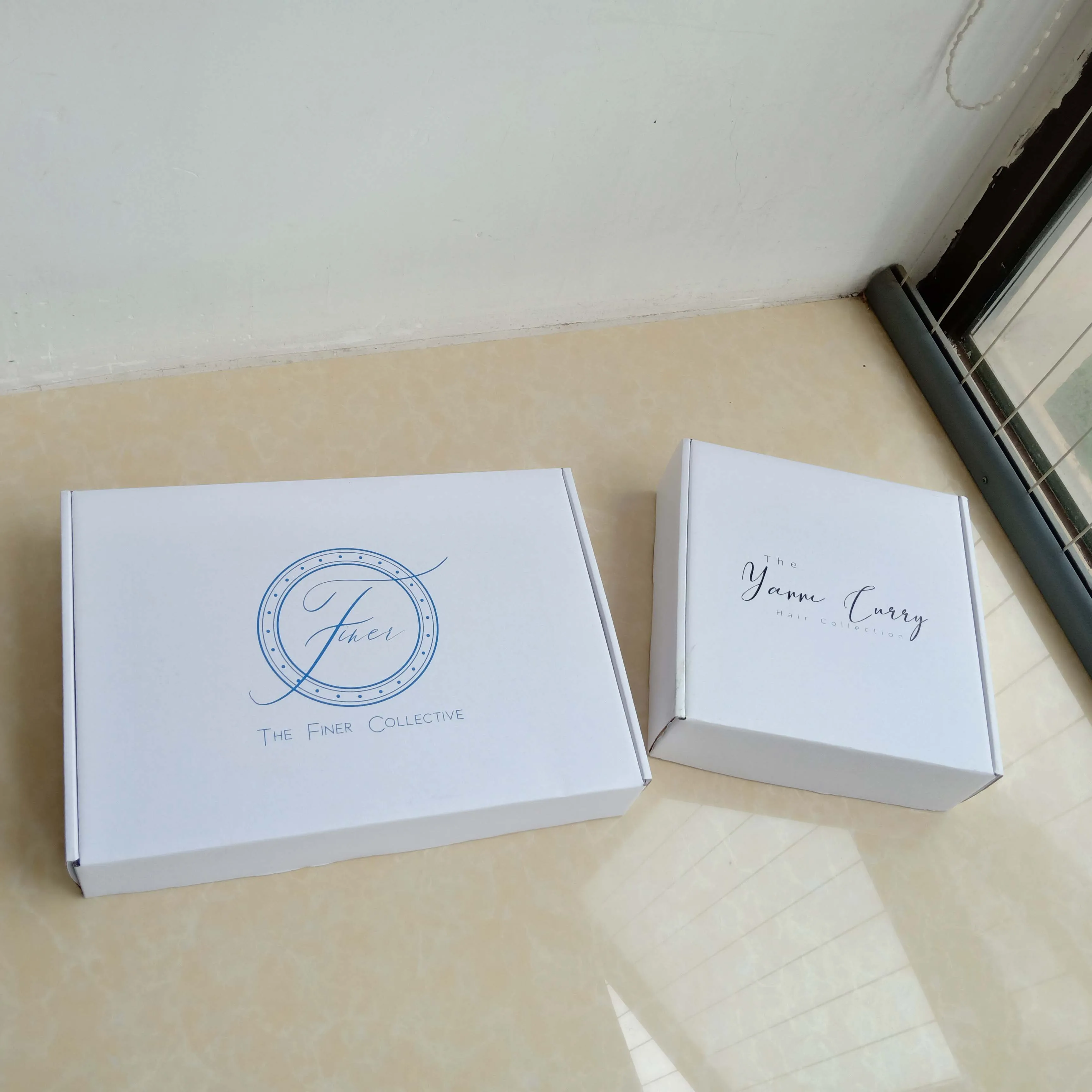 Оптовая продажа 300 шт./лот гофрированная картонная почтовая коробка на заказ