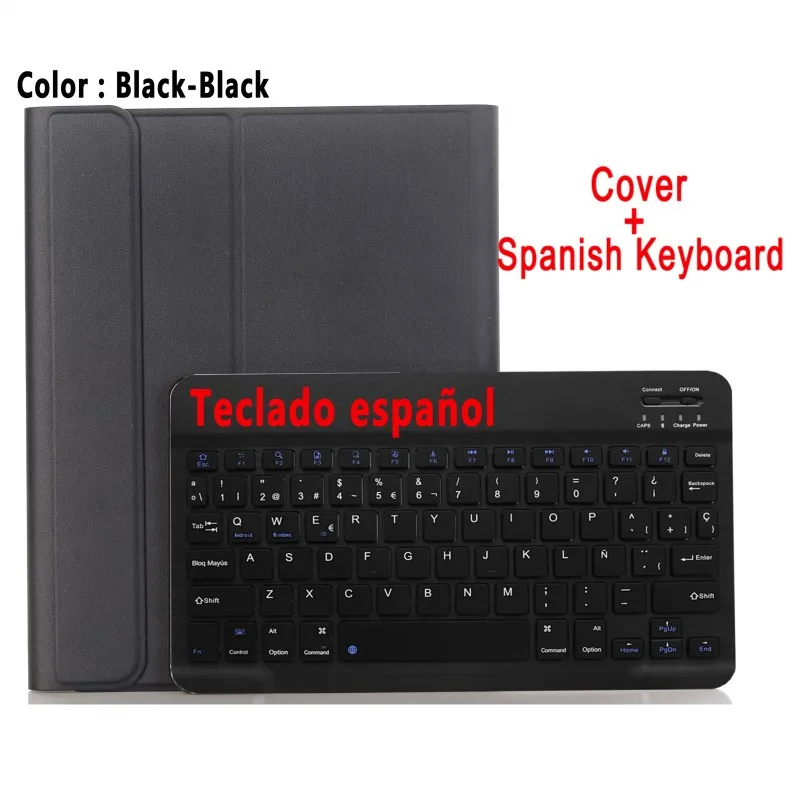 Spanish Keyboard Английский, испанский блютус клавиатура сделана в России чехол для Apple iPad Air 3 3rd 10,5 A2152 A2153 A2123 Pro 10,5 A1701 A1709 крышка - Цвет: Spanish Keyboard