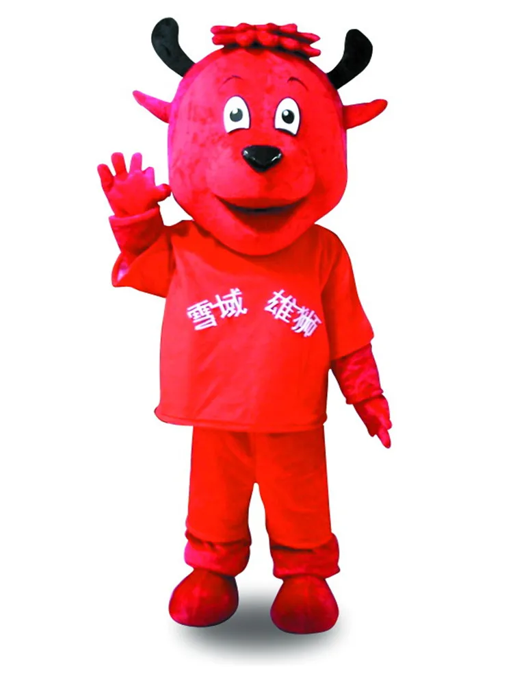 

Hot Sale Classic Version red Lion Mascot Costume Adult Halloween Birthday party cartoon Apparel Cosplay Costumes