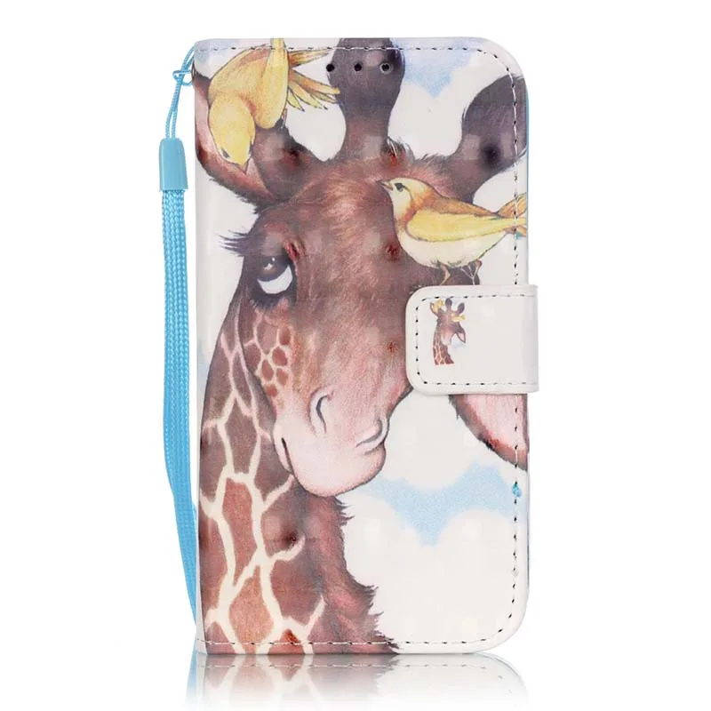 Bird Deer Чехол-бумажник чехол для samsung Galaxy Core Grand Prime G360 G530 G532 J3 J5 SM-J510F S4 S5 S6 Edge Plus S7 крышка подставкой Coque C21 - Цвет: Bird Deer