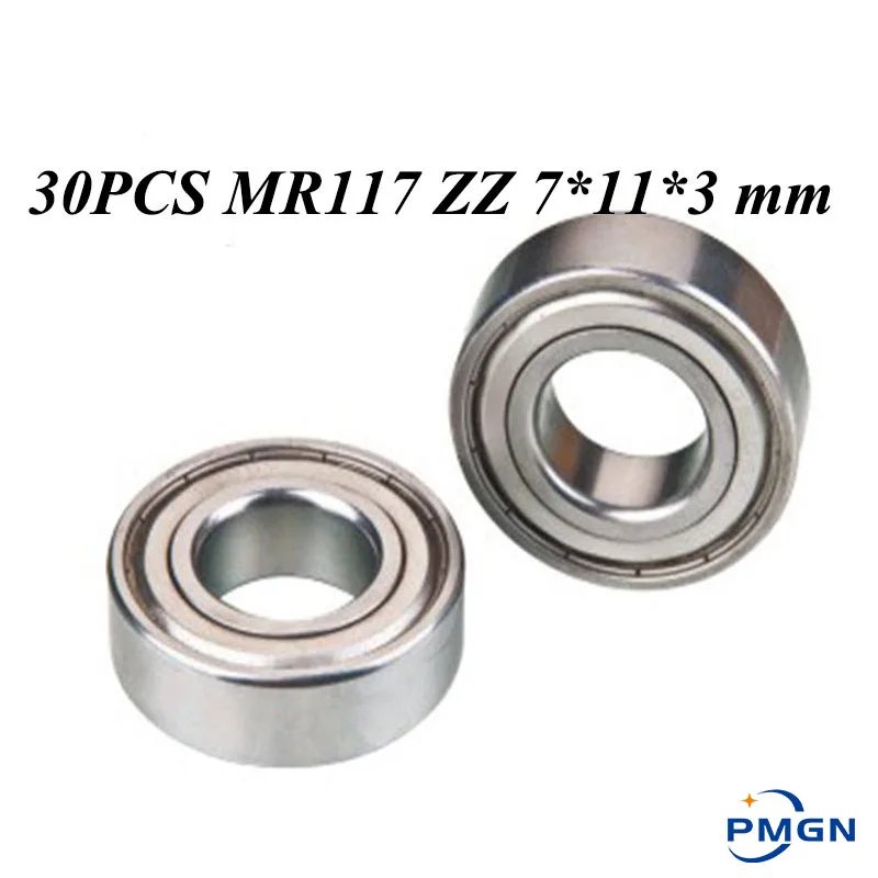 30 шт. ABEC-5 MR117ZZ MR117Z MR117 ZZ 7*11*3 мм 7x11x3 миниатюрный тонкий настенный