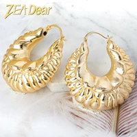 zeadear jewelry fashion earrings new copper african nigeria large style hoop earrings for women high quality daily wear gift