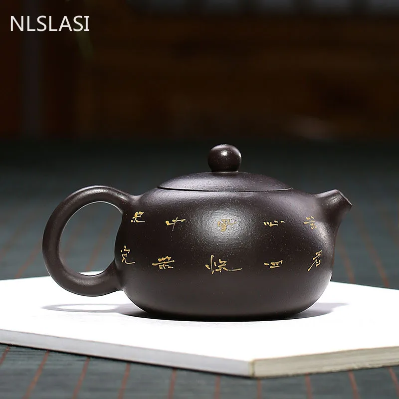 NLSLASI Yixing фиолетовый песок xi shi чайник ручной работы zisha руда грязевой чайный набор