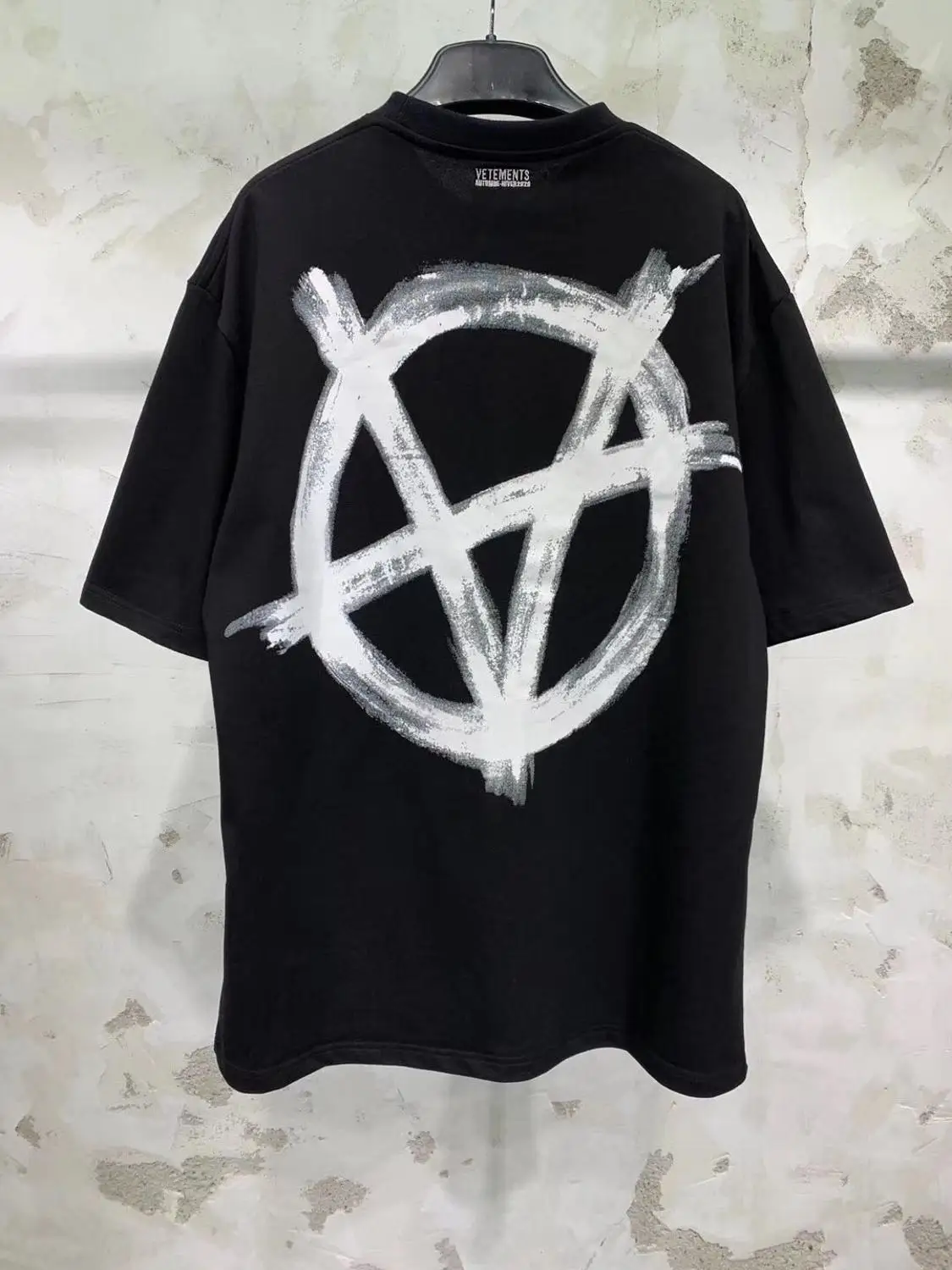 

Vetements T-shirt Back Big Antiwar Logo Front Little Vetements T Shirt Men Women Oversize Tops Tees VTM