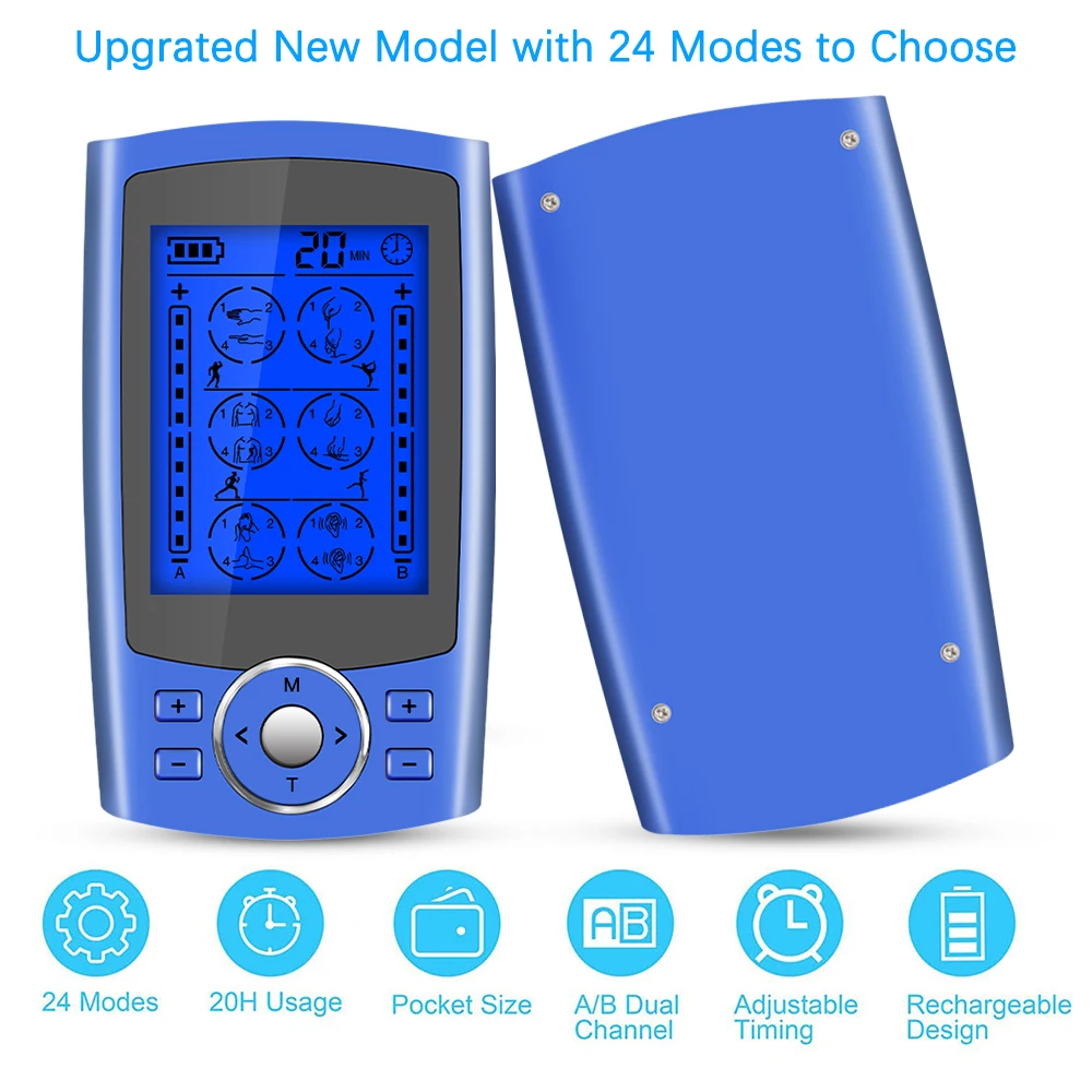 Электронный импульсный массажер для облегчения боли 24 режима | Красота и