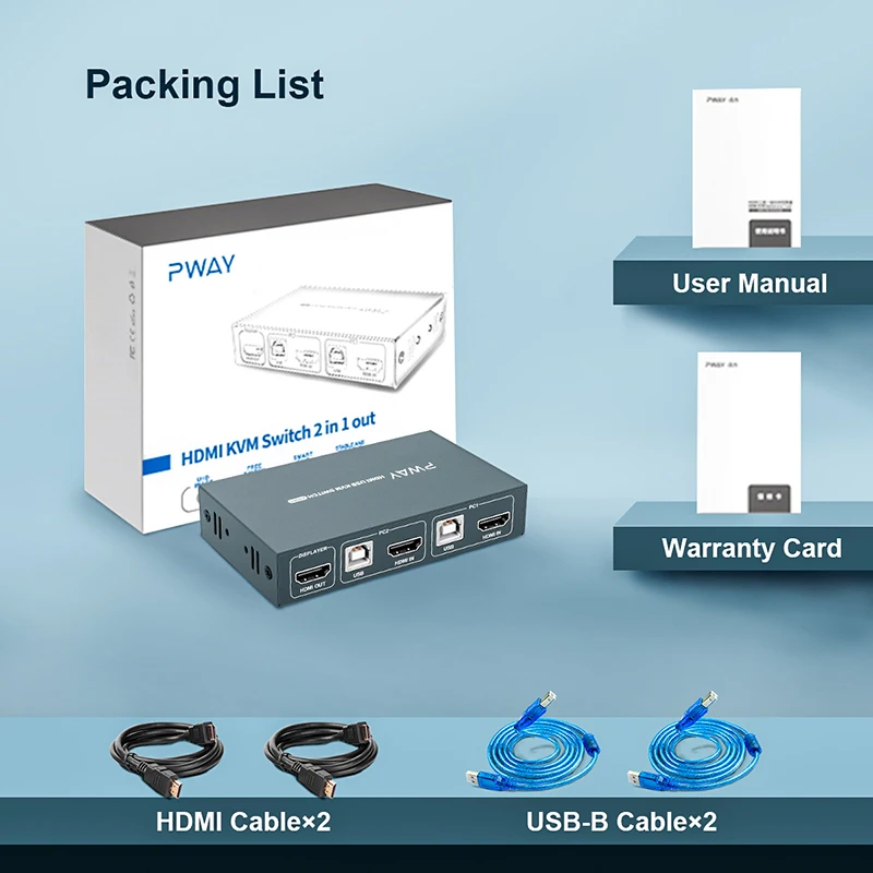 - PWAY HDMI  2 , 4K * 2K @ 30 , USB- ,  VGA,   , , - HDMI VGA