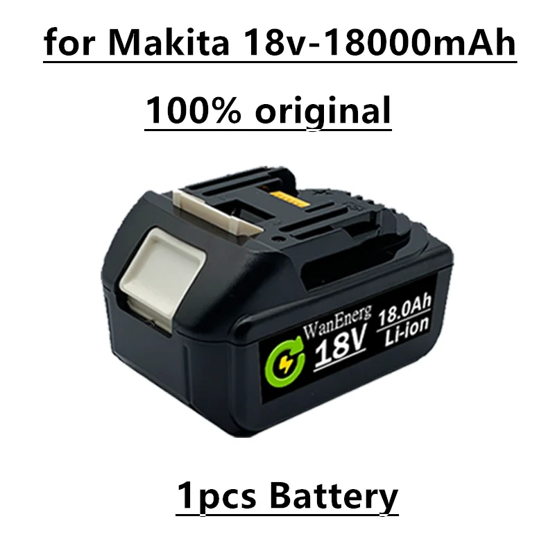 

2021New 18.0ah 18V rechargeable battery, 18000 MAH backup Li ion battery with Makita bl1860 bl1830 + 3A charger