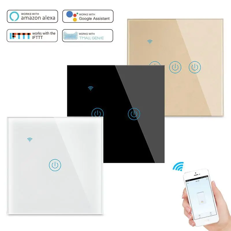 ЕС TUYA Умный дом WiFi RF пульт дистанционного управления 1/2/3 работа с Google Home Alexa