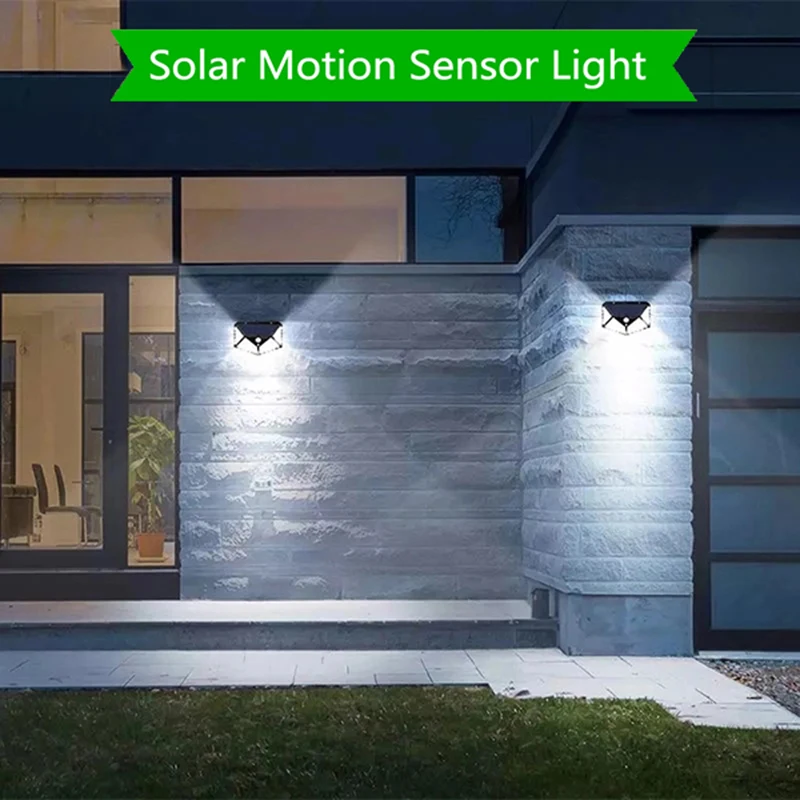 

4pcs Solar Outdoor Light Solar Garden Decoration Light Outdoor Waterproof Power Garage Lights Lantern Led Lighting Motion Sensor