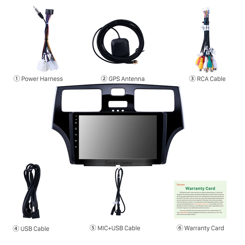 Автомобильный мультимедийный стереоплеер Seicane 9 дюймов Android 0 с GPS для 2001 2002 2005 Lexus