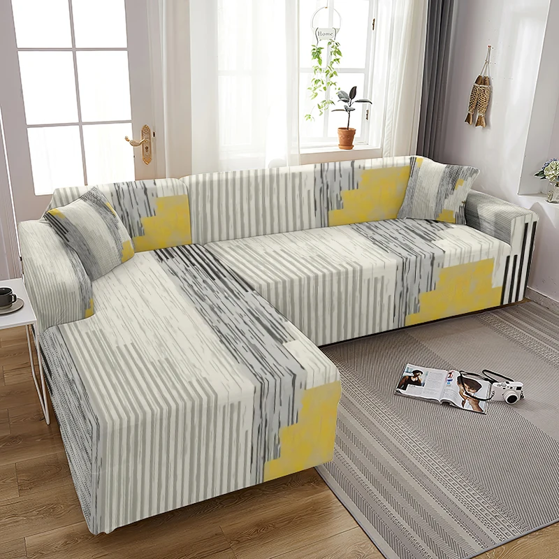 

2021 Scandinavian Style Marble Geometric Print Sofa Covers Sofa Covers for Living Room All-inclusive Sofa Cover Couch Cover