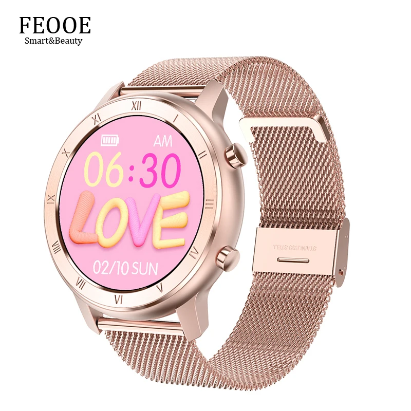 Женские Смарт часы FEOOE с пульсометром фитнес браслет трекером активности женские