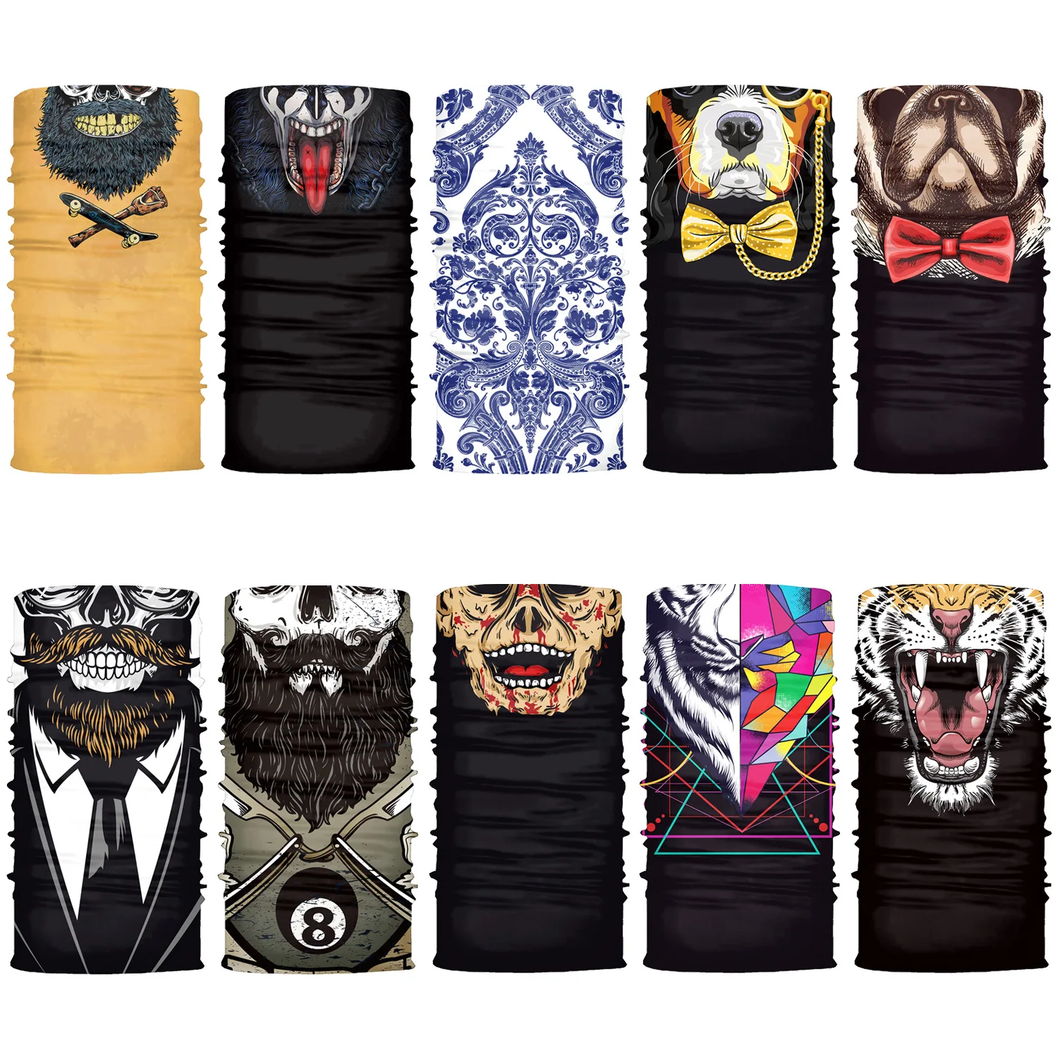 Новый косплей маска шарф костюм аксессуары животное собака панк стиль цифровая