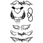 Водостойкие временные тату-наклейки, крылья ангела, любовь, сексуальный флэш-узор, искусственная татуировка для женщин и мужчин, искусственная татуировка