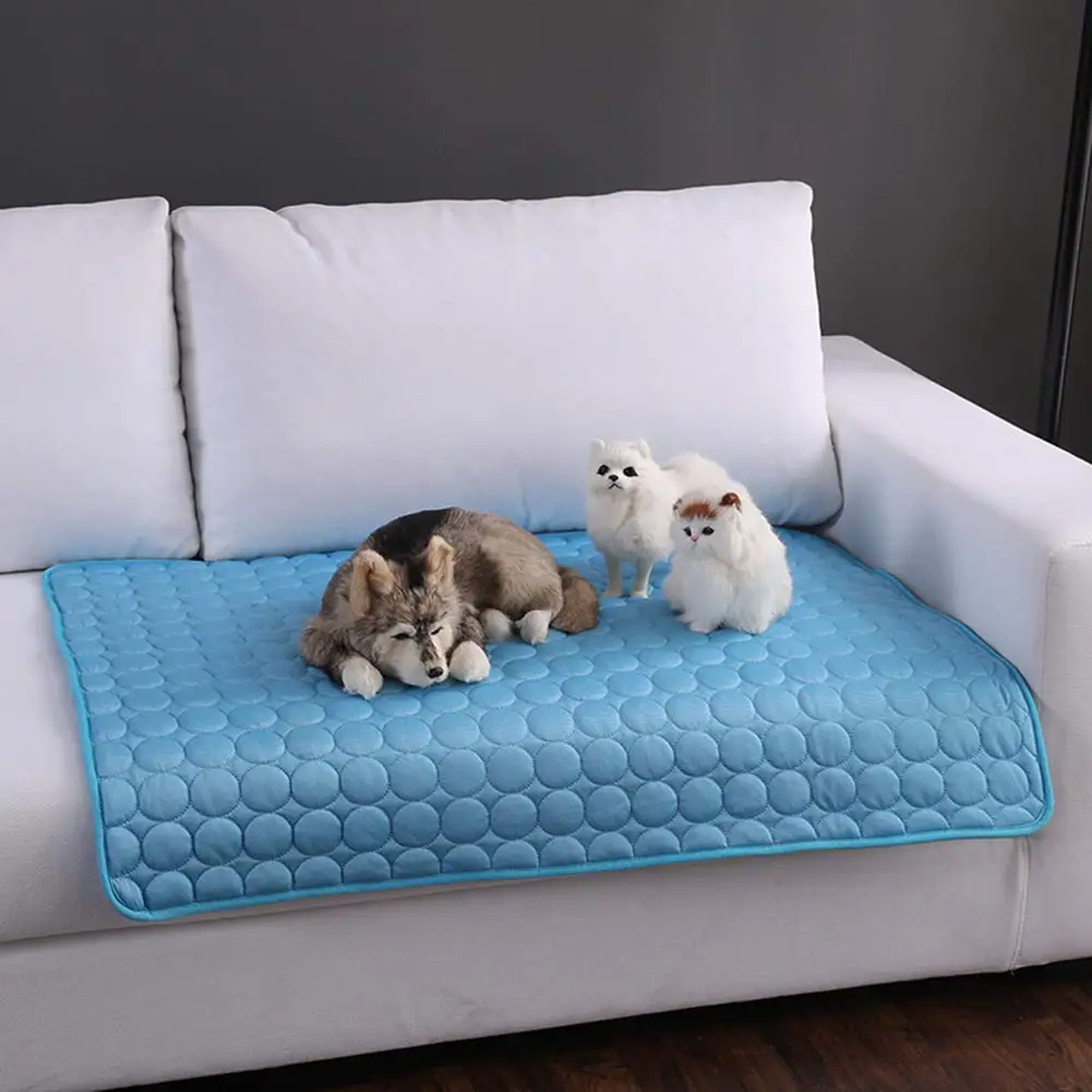 

NIPEECO Pet Cool Mat Summer Pet Cooling Pad Cold Silk Dog Bed For Cat Kitty on Sofa Cushion Pet supplies