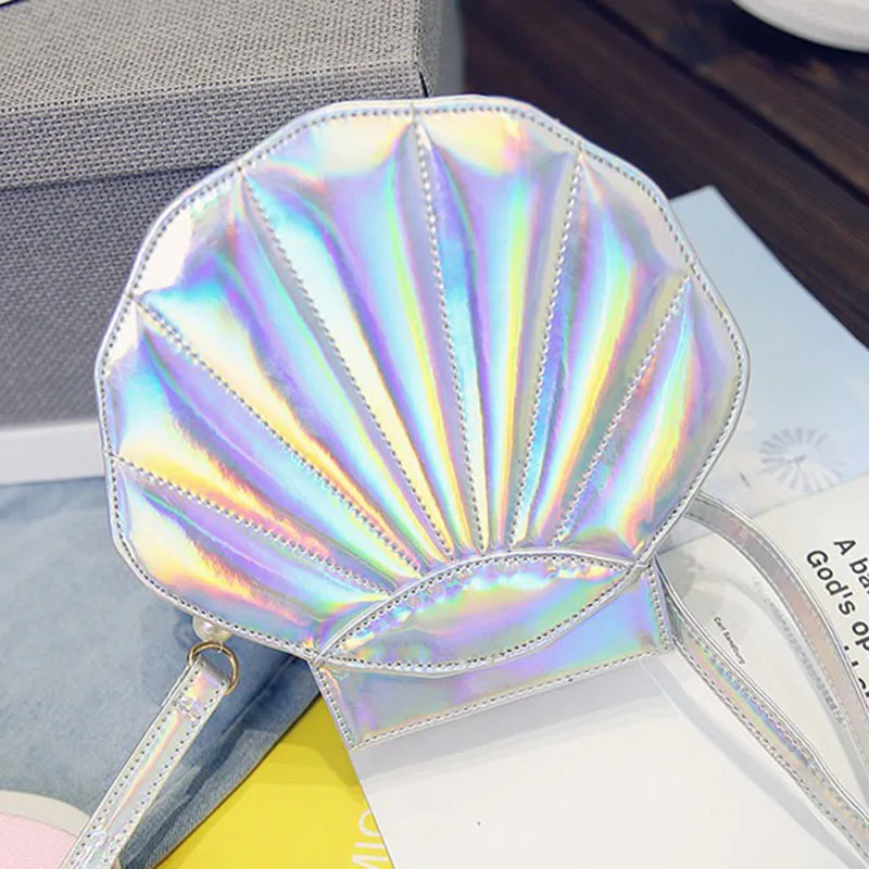 Модная брендовая сумка через плечо новый дизайн лазерная милая оболочка на клатч