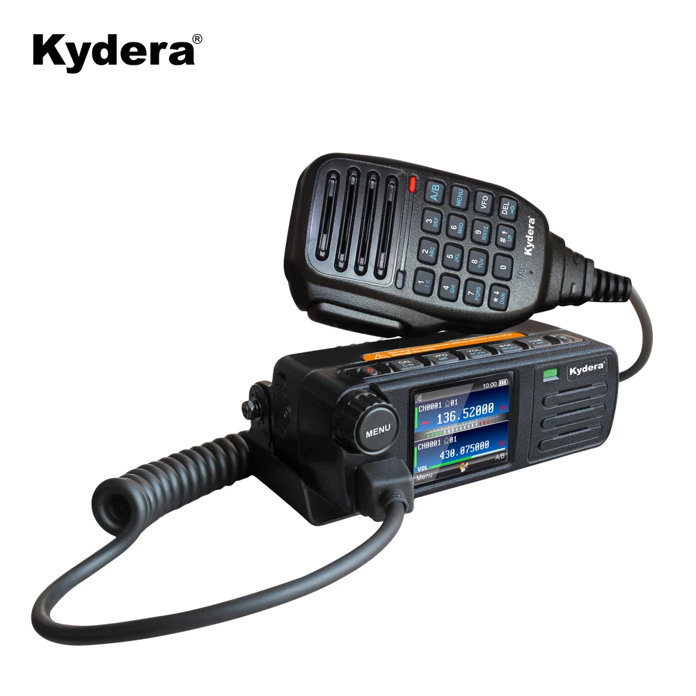 

VHF UHF Mini dual band DMR mobile radio CDR-300UV vehicle mounted two band DMR amateur walkie talkie & PC cable