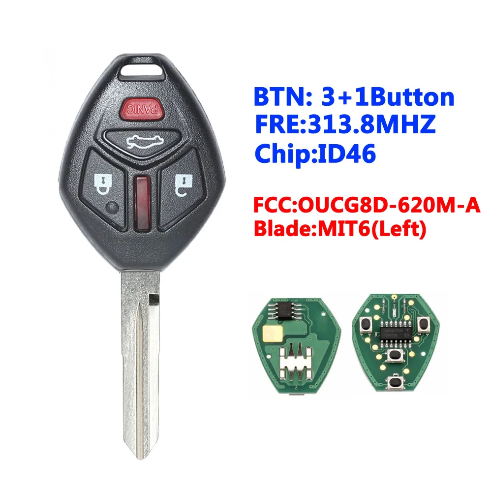 

3+1B 313.8MHZ Remote Key for Mitsubishi Eclipse Galant 2006 2007 Remote Key Fob OUCG8D-620M-A(Mit6)