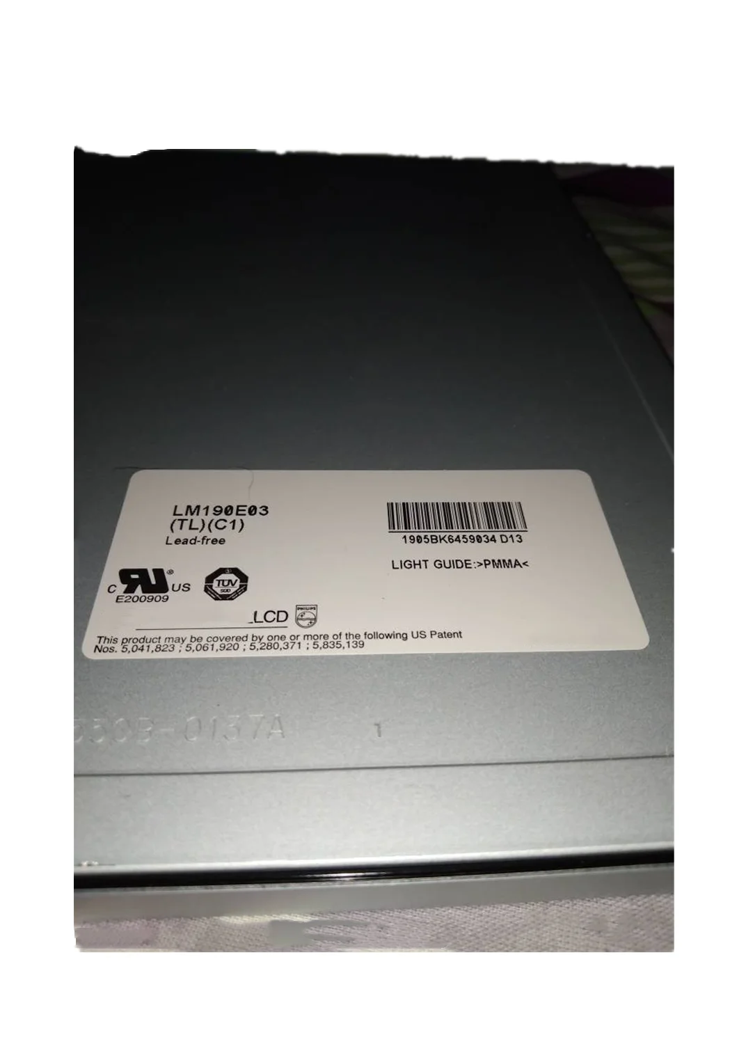 90% новый LM190E03 TLC1 ЖК дисплей экран 19 дюймов 30 контактов для LG PHILIPS монитор панель